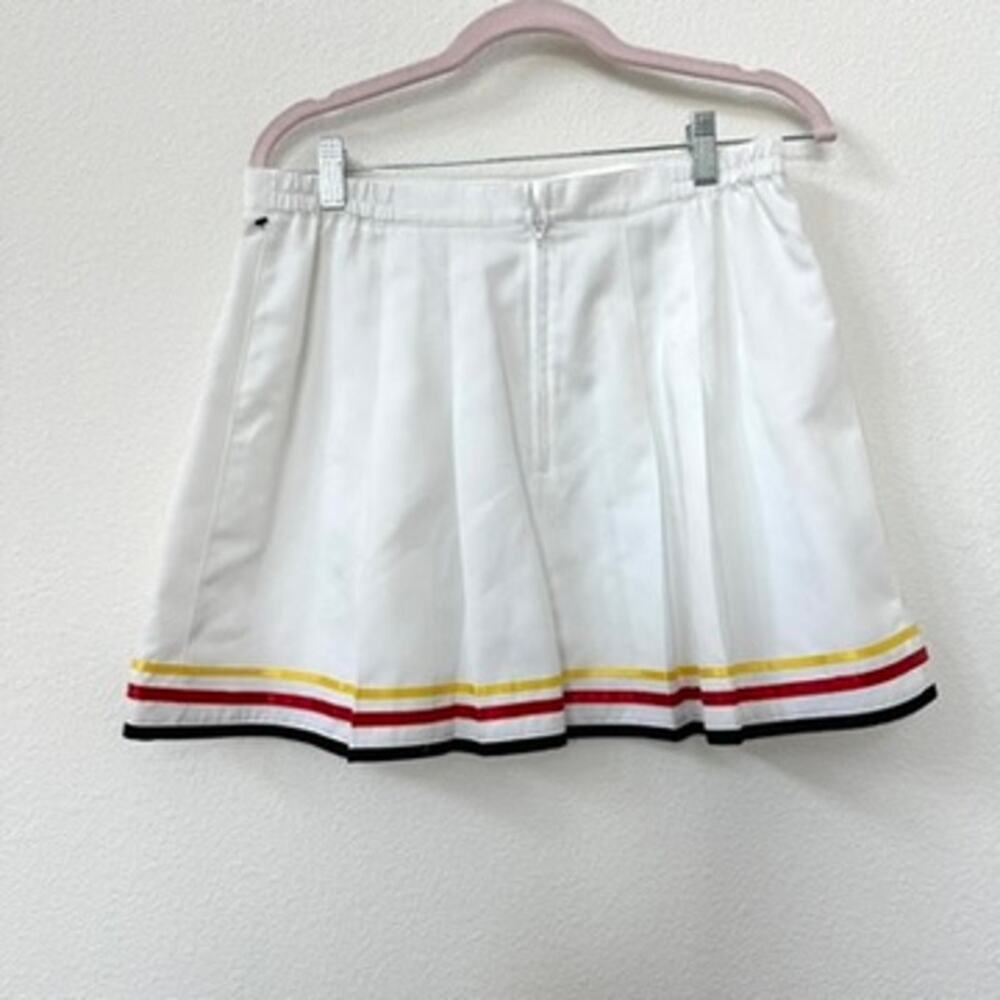 TAIL Tennis Skirt Pleated White with Stripe Detail Women Size 12 Sporty Preppy - Picture 5 of 5
